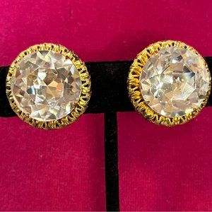 Vintage Schreiner Crystal Clip Earrings